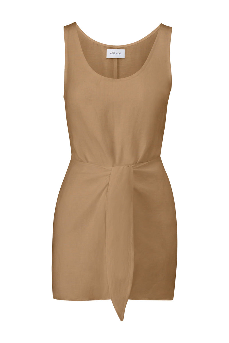 D.K. Mini Dress in Linen Cupro