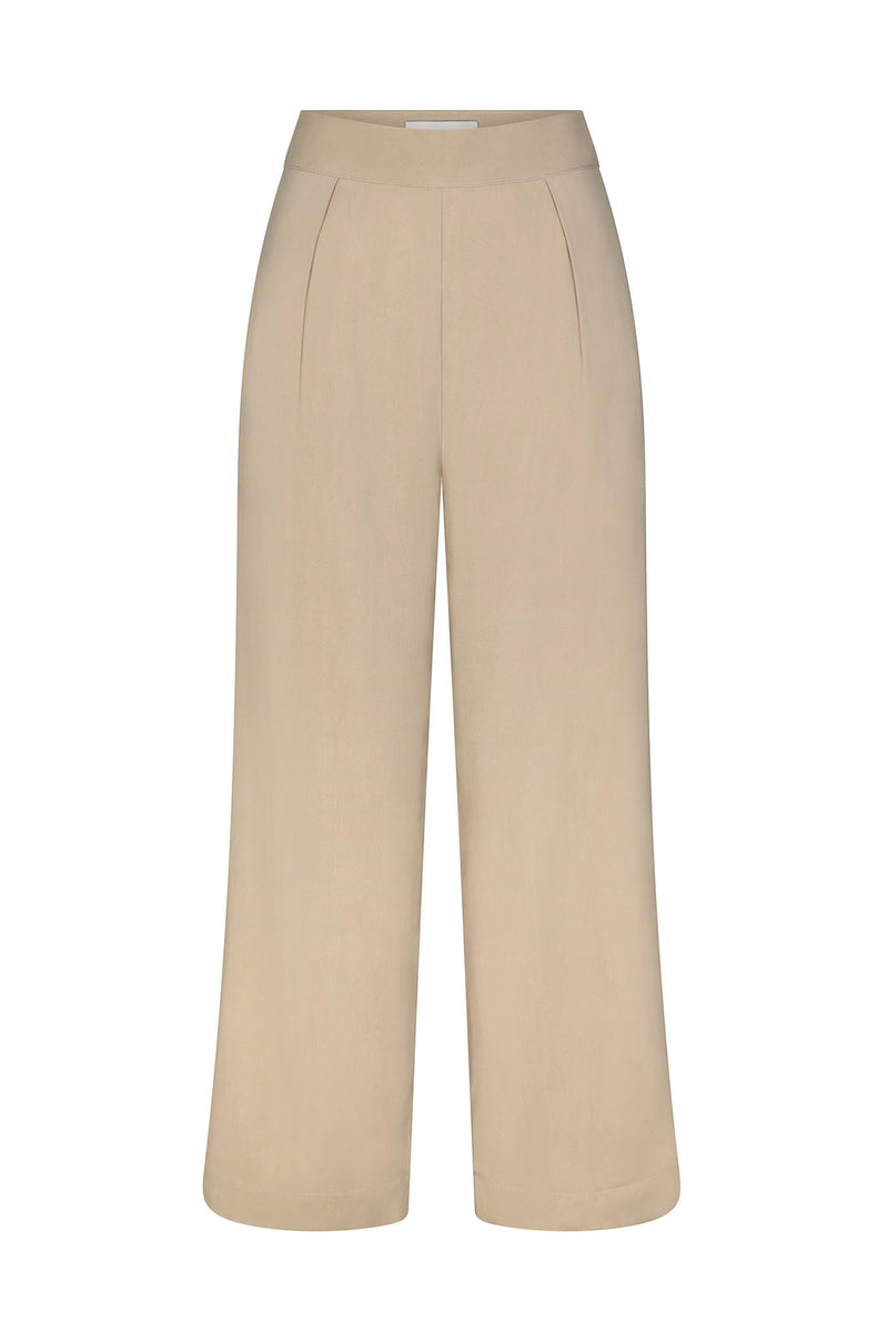 Wide Leg Pant in Stretch Twill